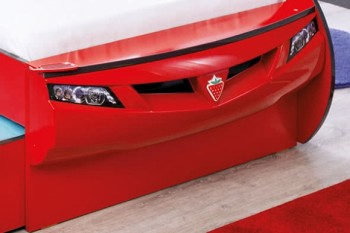 CARBED Кровать-машина Coupe с выдвижной кроватью Red 20.03.1306.00 в Змеиногорске - zmeinogorsk.mebel54.com | фото