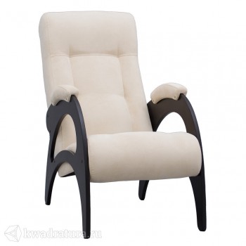 Кресло для отдыха Неаполь Модель 9 без лозы (Венге-эмаль/Ткань Ваниль Verona Vanilla) в Змеиногорске - zmeinogorsk.mebel54.com | фото