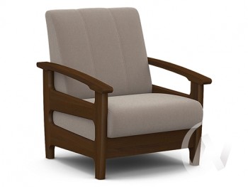 Кресло для отдыха Омега (орех лак/CATANIA COCOA) в Змеиногорске - zmeinogorsk.mebel54.com | фото