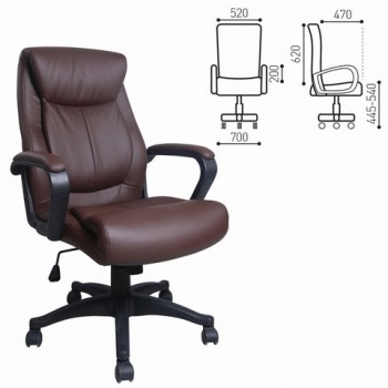 Кресло офисное BRABIX Enter EX-511 (коричневый) в Змеиногорске - zmeinogorsk.mebel54.com | фото
