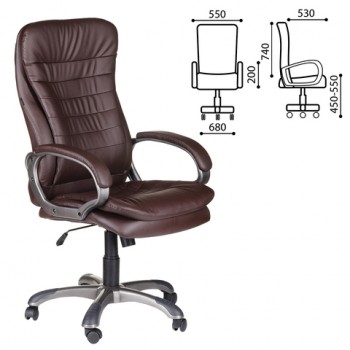 Кресло офисное BRABIX Omega EX-589 (коричневое) в Змеиногорске - zmeinogorsk.mebel54.com | фото