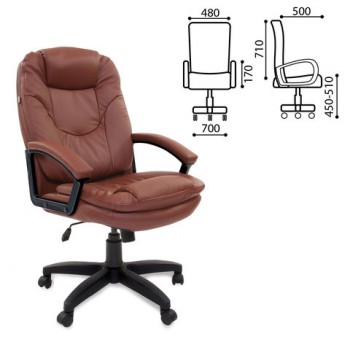 Кресло офисное BRABIX Trend EX-568 (коричневый) в Змеиногорске - zmeinogorsk.mebel54.com | фото