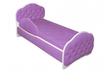Кровать 160 Гармония 67 Светло-фиолетовый (мягкий бортик) в Змеиногорске - zmeinogorsk.mebel54.com | фото