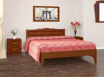 Кровать Карина-7 из массива сосны 1600*2000 Орех в Змеиногорске - zmeinogorsk.mebel54.com | фото
