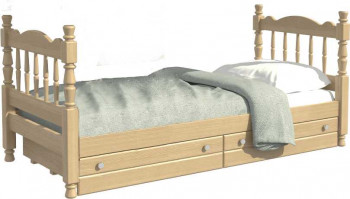 Кровать одинарная Аленка из массива сосны 800*1890 Сосна в Змеиногорске - zmeinogorsk.mebel54.com | фото